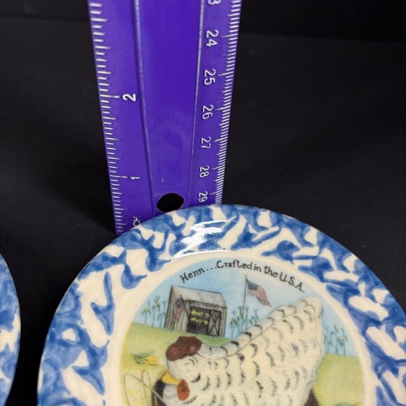 2007 Henn Barnyard Series Collectible Plates #508 & #509 Limited Edition Blue & - Picture 8 of 10